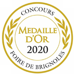 Medaille d' OR 2020 au concours de la foire de Brignolespour l' huile d' olive de Corse L' Aliva Marina www.luxfood-shop.fr